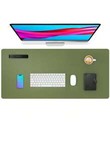 Extra Large Mouse Pad, Writing Pad, Office Desk Mat, Desktop Protector, Waterproof PU Leather + Non-Slip Velvet, Multiple Sizes Available In White, Black, Pink, Apricot, Blue, Purple, Yellow, Green, Coffee, Gray, Light Gray, Gaming Desk Mat, Desk Protector Pad, Multiple Colors, Office, Student, Study Desk, Long Desk Mat, Home Decor Pad, Scratch-Resistant, Anti-Glare Leather, Coffee Table Mat, Laptop Protective Pad, Waterproof, Reusable, Extra Long Extra Large, Easy To Clean, Office Supplies, Study Home Goods