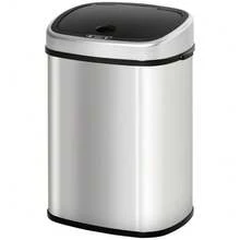 58L Silver Stainless Steel Sensor Bin - Automatic Touchless Kitchen Trash Can With Odor Control - Modern Waste Bin For Home Or Office - Default - View 2