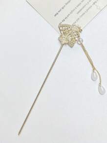 1/2/3/6件套新款中式发夹组合，法式简约休闲时尚复古优雅锌合金材质汉服发饰，新款中式发髻夹，流苏发簪，中式服饰头饰，高端品质，情人节、上学、发饰的完美礼物