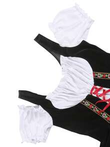 大码女式慕尼黑啤酒节狂欢节服装德国连衣裙角色扮演服装，万圣节