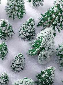 5/10 piezas Árboles modelo de cedro, altura 4,83-12,45 cm, 5 tamaños de árboles modelo con nieve y escarcha, muy adecuados para la decoración navideña y la decoración invernal de árboles modelo de paisaje, decoración de micropaísaje, maqueta arquitectónica, escritorio de oficina, escritorio de restaurante, decoración de dormitorio, sala de estar, balcón, jardín, decoración de plantas en maceta, decoración invernal, decoración de día nevado, te da un hogar acogedor