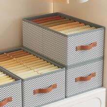 1 Pack Fabric Storage Bins For Shelves, Linen Storage Baskets For Organizing, Decorative Closet Bins For Clothes, Christmas Gift Storage