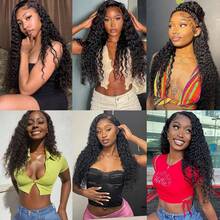 bling hair 14A Brasiliano Capelli Umani Ondulati Profondi Un Bundle Capelli Umani Vergini Ondulati Profondi Ricci Ondulati Bagnati e Ondulati Tessitura Veloce Fasci Grezzi Nero Naturale - SNatural - Visualizzare 11