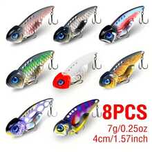 1个/8个装热门拟饵，小型旋转亮片振动饵，远投型，适用于海鲈和大口黑鲈，冬季钓鱼振动金属拟饵，0.317盎司/0.459盎司人工硬饵旋转亮片 - 彩色 - 查看 6