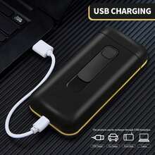 2-In-1 Ladies Cigarette Case For 100's King Size, USB Rechargeable Lighter, 20 Capacity Rugged & Water-Resistant For Women, Replaceable Tungsten Igniter, Birthday Gifts For Women Men - YJ-DH9010 - 查看 5