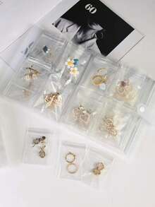 Kotak Penyimpanan Perhiasan Anting & Cincin Multifungsi Kapasitas Besar, Kotak Display Transparan dengan Kantong Kalung Anti-Oksidasi, Kotak Perhiasan Portabel: Menjaga Anting, Cincin, dll. Anda Bebas Debu dan Anti-Oksidasi Saat Bepergian! Penting untuk Kembali ke Sekolah, Dekorasi Kamar - MultiWarna - View 9