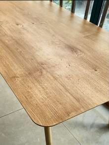 Holzoptik Vinyl Selbstklebend, Küchen Vinyl Folie für Möbel Aufkleber, Holzoptik Klebefolie Rolle, Möbel Verschönerung naturgetreue Maserung Kontaktpapier Selbstklebende Tapete, Eiche - Senfgelb - Übersicht 2