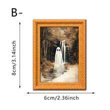 1/6pcs Oil Painting Style Magnetic Decorative Art Refrigerator Magnet, Ghost Creative Magnetic Stickers, Retro Fashion Magnetic Refrigerator Magnet Set, Easy To Organize On The Refrigerator, For Kitchen Organization And Display