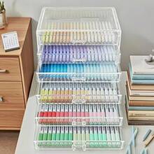 1 Peça Caixa de Armazenamento de Joias Portátil de Acrílico Transparente com 3 Camadas Empilháveis e Tampa, Estojo de Exibição para Mesa com Gavetas para Guardar Anéis, Brincos, Colares, Pulseiras, Relógios, Canetas, Marcadores, Peças Pequenas