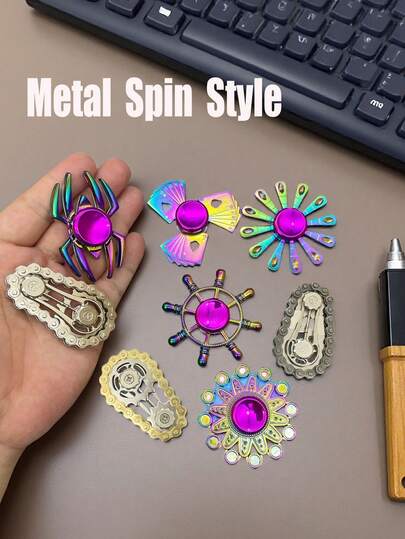 The Amazing Little Spinning Toy,Colourful Fidgets Toy, Bicycle Chain Gear Rotating Toy,Very Helpful In Stressful Times,Metal Chain Wheel Chain Rotating Fidget Toys, Very Cool And Fun,Chain Teeth Flywheel Fingertip Gyro Sprockets,Stress Anxiety Relieving Rotating Toy, Focused Finger Rotating Toy