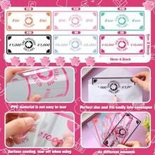 TLL  50 Pcs Pig Cash Play Money Stuffing Placeholder For Envelopes Binder Pocket Cash Stuffing Placeholder Place Holder For 100 Envelopes Money Saving ChallengeTLL2574 - Trong suốt - Xem 2
