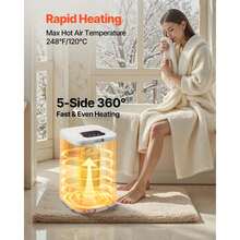 Towel Warmer Bucket, 20L Heated Towel Warmer With LED Dispaly, Large Blanket Warmers For Bathroom, Timer & Temperature Setting, Security Lock & 4 Hooks, For SPA, Home, Countertop, Floor, White - Xem 2