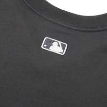 MLB Unisex Basic Kurzarm T-Shirt mit kleinem Aufdruck, schweres Gewicht, oversized Passform, für Fitness, Outdoor Sport
