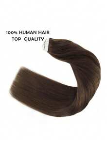CEXXY #4 Tape In Extensions, 20 Pieces, 100% Real Remy Human Hair, Brazilian Straight Extensions, Skin Weft, Self-Adhesive, Salon-Quality Stick-On For Women - S4 - Xem 3