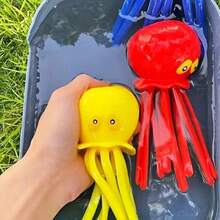 1 件/4 件章鱼挤压玩具，婴儿沐浴水玩具，淋浴喷头章鱼，喷水减压玩具，婴儿必备沐浴玩具，可爱儿童漂浮玩具，男孩和女孩的礼物