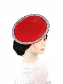 1 pieza Elegante sombrero de fascinador con diadema para mujer con rhinestones, sombrero de cóctel para el Kentucky Derby, accesorios para el cabello para bodas, fiestas de té, clips para el cabello, diademas, regalos, mini gorra