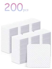 2000pcs/1000pcs Lint-Free Nail Wipes, White Lint-Free Nail Wipes, Non-Linting Nail Wipes, Comfortable Material, Suitable For Gel Nails, Nail Polish Remover Wipes, Eyelash Extension Glue Removal, Nail Cleaning Pads, Applicable For Cleaning Bottle Caps, Tweezers, Nail Brushes And Eyelash Brushes, Nail Polish Remover, Gel Nail Polish And Acrylic Nails (500pcs 300pcs 200pcs 100pcs 50pcs)