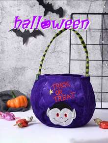 Túi đựng kẹo hình bí ngô Halloween, đạo cụ trang trí, đồ chơi cầm tay, xô đựng kẹo hình bí ngô - Nhiều màu - Xem 6