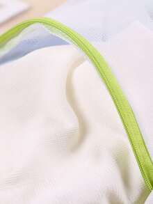 1/3/6pcs Green Zipper Laundry Bags, Honeycomb Mesh Washing Bags, Washing Machine Garment Wash Bags, Fine Mesh Thickened Laundry Bags, Travel Storage Bags For Underwear, Bras, Clothes, Prevent Tangling And Damage, Suitable For Washing Clothes, Shirts, Bras, Socks, Stockings, Lingerie - Green - View 10