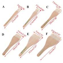 Pinceles de pelo de cabra de seis tamaños para pintura al óleo, acuarela y acrílica, suministros de arte