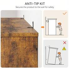 Librero Rústico de 5 Niveles Abierto - Estantería de Pared 67.4" (171 cm) con Almacenamiento, Mueble Decorativo para Oficina, Sala o Dormitorio - Marrón - Ver 7