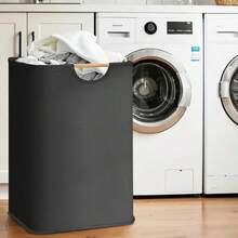 1 Large-Capacity Linen Laundry Basket With Nordic Minimalist Design | Collapsible Laundry Basket Saves 80% Space When Folded | Machine Washable Storage Basket, Portable Storage Basket For Bedroom And Bathroom, Shelf Basket