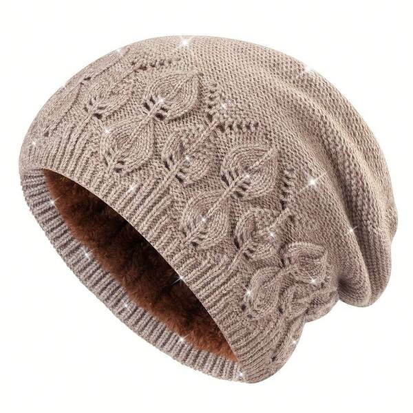 1 gorro unissex de inverno com caveira - forro de pelúcia dupla camada grossa, gorro respirável para esqui, ciclismo, corrida e atividades ao ar livre - ajuste elástico, aquecimento em clima frio, 4 cores (preto/cinza/azul/marrom), chapéu esportivo, chapéu texturizado, chapéu durável