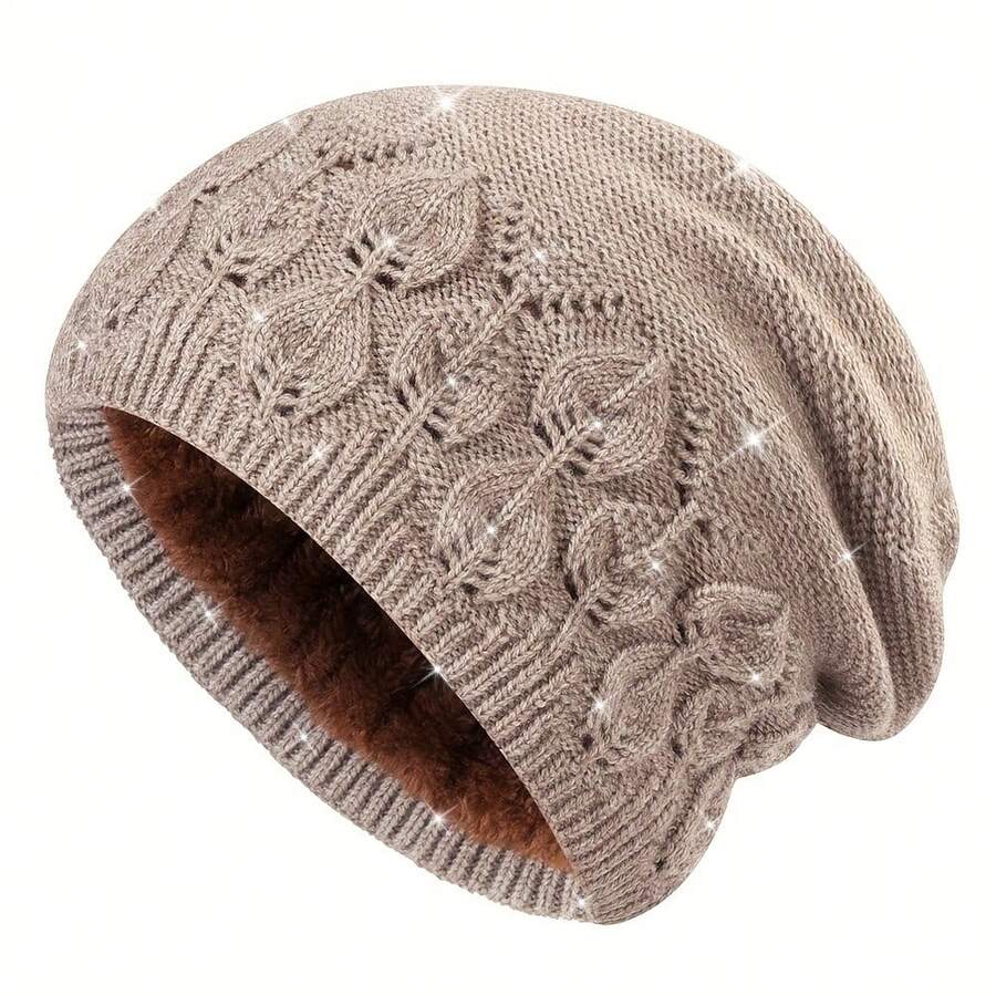 1 gorro unissex de inverno com caveira - forro de pelúcia dupla camada grossa, gorro respirável para esqui, ciclismo, corrida e atividades ao ar livre - ajuste elástico, aquecimento em clima frio, 4 cores (preto/cinza/azul/marrom), chapéu esportivo, chapéu texturizado, chapéu durável