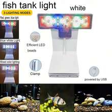 RGB Color Clamp Fish Tank Light,Aquarium Light,Full Spectrum Planted Tank Lamp,USB High Brightness LED Aquarium Light, White & Blue Spectrum For Aquatic Plants,Suitable For Round And Square Fish Tanks - Multicolor - View 4