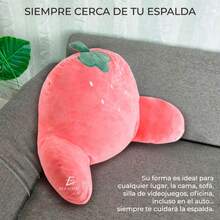 Soporte lumbar de peluche de fresa de 60 cm - Blanco - Ver 3