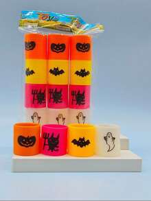 12/24/36 Stücke zufälliger Stil Halloween Spiralfedern Spielzeug im Großpack - Mini Zauberfedern Trick or Treat Spielzeug - Fidget Stressfedern Spielzeug für Halloween Party Geschenke - Klassenzimmer Belohnungsgeschenke
