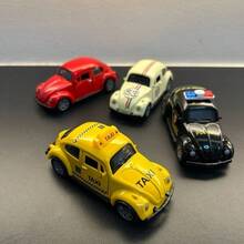 1:43 Mini Alloy Beetle Car Taxi Model Collection Decor Pull-Back Simulation Diecast Classic Car Vehicles Model (Minor Flaws ) - Multicolor - View 4