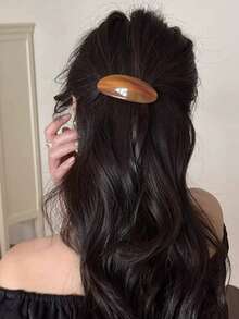 1 szt. Elegancka, owalna spinka do włosów z octanu, uniwersalna, sprężynowa spinka do kucyka, ekskluzywny prezent na Dzień Matki, powrót do szkoły, Święto Dziękczynienia, Boże Narodzenie, spinki do włosów, klamry do włosów, wsuwki do włosów, spinki do włosów