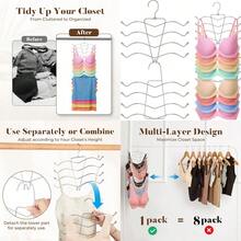 Bra Hangers For Closet Organizers And Storage Tank Top Hanger College Dorm Essentials For Girls Space Saving Hangers For Camisoles Tank Tops Bras Belts Ties Scarves Swimsuits - 銀子 - 查看 1