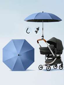 1pc Detachable Sun Shade Umbrella For Baby Carriage, Stroller, Tricycle, Pram, Sunlight & Rain Protection Accessory - Multicolor - View 17