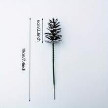 20 pièces Branches de cônes de pin décoration de Noël DIY - Blanc brossé longue conservation, convient pour la décoration d'arbre de Noël, ornements de Noël, matériaux artisanaux, accessoires de photographie, ornements suspendus, couronnes, accessoires DIY, décoration de fête, décoration de maison