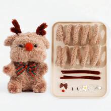 圣诞驯鹿手工DIY材料扭杆柔韧娃娃材料包法兰绒珊瑚绒雪尼尔毛毡棒可爱娃娃迷你动物牦牛熊狐狸鲨鱼加密多功能花束礼品钥匙扣艺术项目卧室吊坠装饰圣诞节毕业生日 - 動物A組 - 查看 19