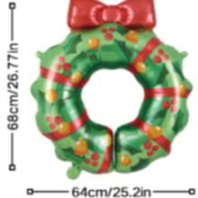 Paw Patrol 5pcs Christmas Themed Party Balloons Decoration Set - Independent Santa Claus With Snowflake Santa Hat, Lovely Christmas Tree Wreath, 2pcs Pet Material Cute Mini Animals With Wheels And Mini Walking Elephant, To Celebrate The Coming Christmas