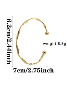1pc Minimalist Mobius Loop Bracelet, Elegant Design Suitable For Women Everyday And Holiday Wear