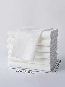 20/100条装白色一次性美容巾，30厘米 x 50厘米实用尺寸，满足多场景需求，柔软亲肤材质，不掉毛，吸水性强，使用方便！小巧便携，方便旅行，快速吹干头发，卫生卫生，方便酒店住宿，徒步露营