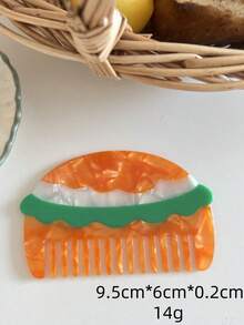 新款独特设计水果造型发梳，趣味冰淇淋汉堡梳，可爱彩色发梳，女士美发造型套装，理发沙龙美容旅行必备，美发工具及发饰