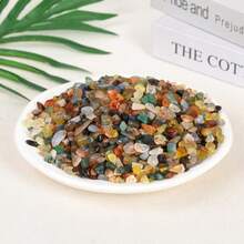 Assorted Colorful Agate Aquarium Gravel Mix, Polished Crystal Stone Chips, Spiritual Energy Balance Gemstone, Filler For Flower Pots, Vases, Fountains, Fish Tanks, Potted Plants Decor