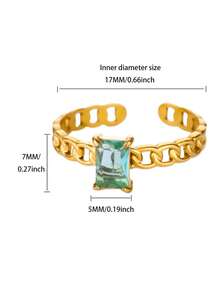 1 Nhẫn nữ hình trái tim xinh xắn bằng thép không gỉ, nhẫn nhỏ có thể điều chỉnh, mặt đá Zirconia giả, trang sức thời trang cho nữ, quà tặng sinh nhật, quà tặng ngày lễ tình nhân - vàng vàng 2 - Xem 20