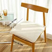 Faux Fur Chair Cushion, Soft Plush Office/Dining Chair Seat Pad - Multicolor - View 12