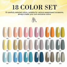 Juego de 27 piezas de esmalte de uñas en gel LIMEGIRL, incluye lámpara de uñas, juego de esmalte de uñas en gel semi-permanente con base y top coat, colores vibrantes, set de regalo de cuidado de uñas para mujeres - Multicolor - Ver 2