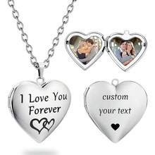 Custom Personalized Locket Necklace For Teacher Teachers' Day Custom Heart Photo Necklace With Picture Inside Lockets With Birth Flower Birthday Gifts For Women Birthday Present For The Teacher Christmas Back-To-School Season Gifts - Multicolor - View 5