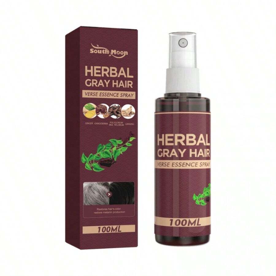 Esencia en aerosol herbal para revertir las canas
