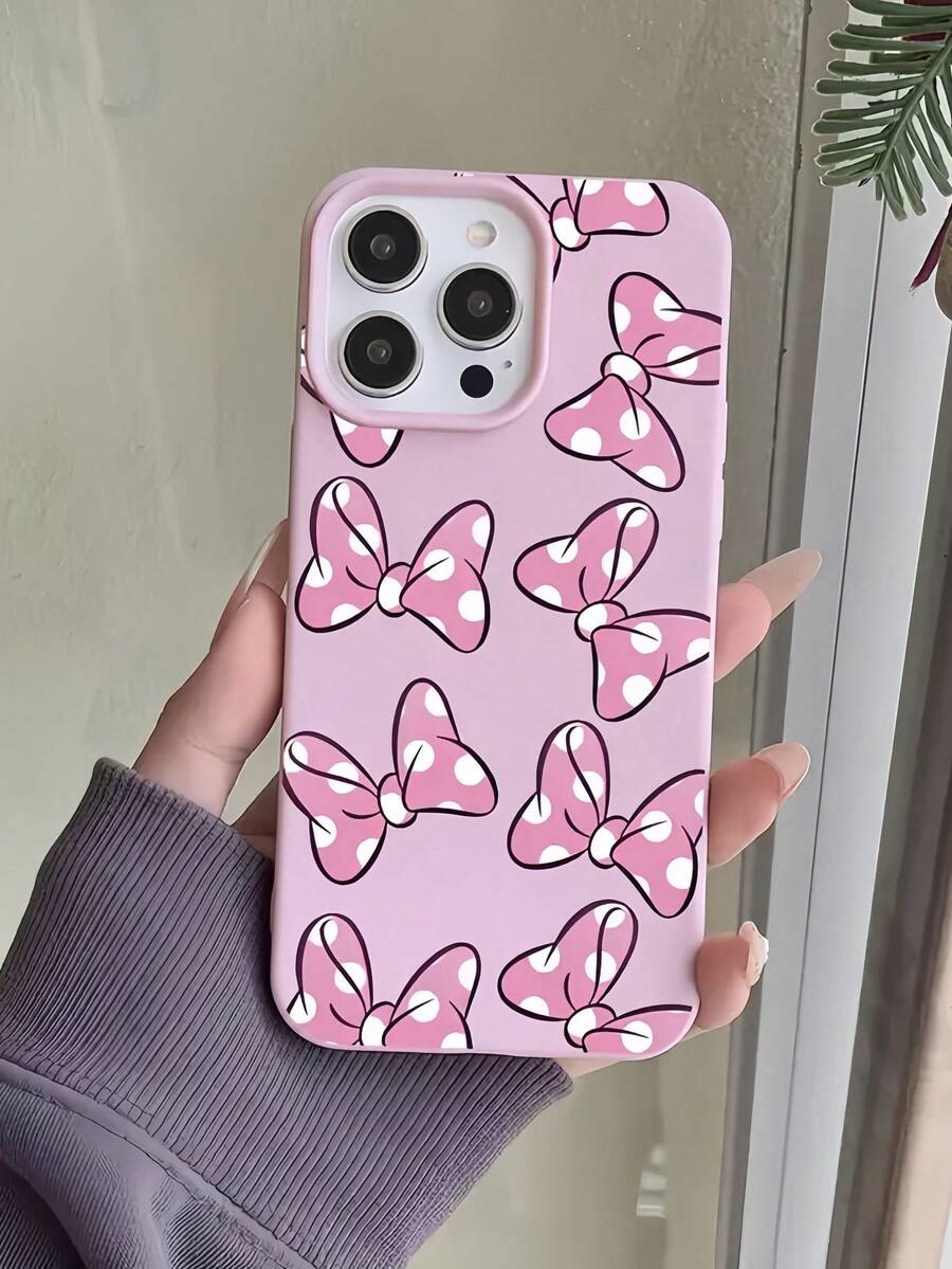 1个粉色哑光蝴蝶图案个性化手机壳，兼容 16 Pro Max、15、14 Plus、13、12、11 - 彩色 - 查看 1