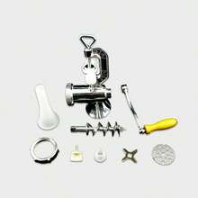 Manuelle Fleischwolf mit Wurstfüller – Vielseitige Küchenmaschine für Haushalt & Hobbyköche