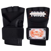 GINGPAI Gel Half-Finger Boxing Gloves With Slouchy Hand Wraps - Black - View 11